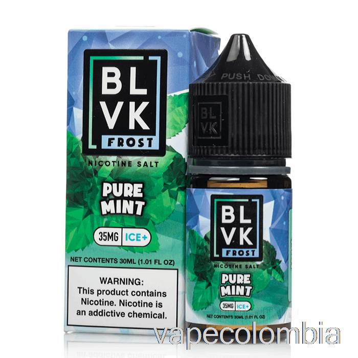 Vape Recargable Pure Mint - Blvk Frost Salts - 30ml 35mg